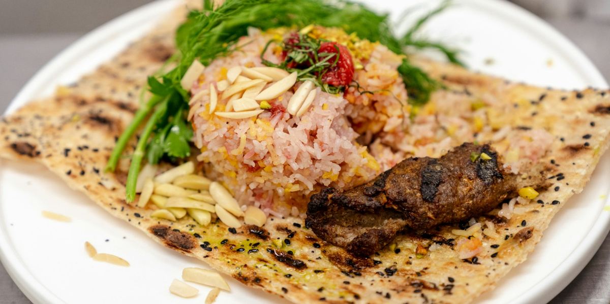 Meat on spiced rice